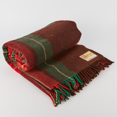 A Plaid Wool Kaiapoi Travel Rug