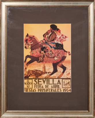 An Art Deco F.H. De Castro &lsquo;Spring Festival&rsquo; Spain Print