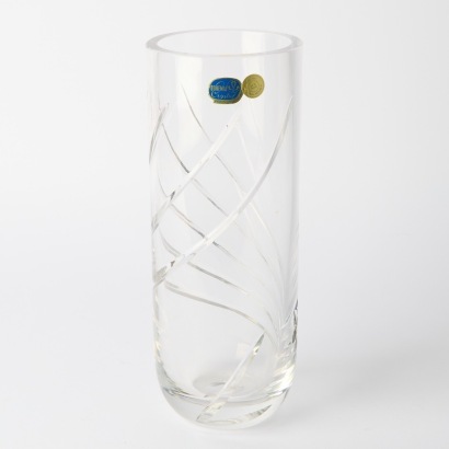 A Bohemia Crystal Hand-Cut Vase