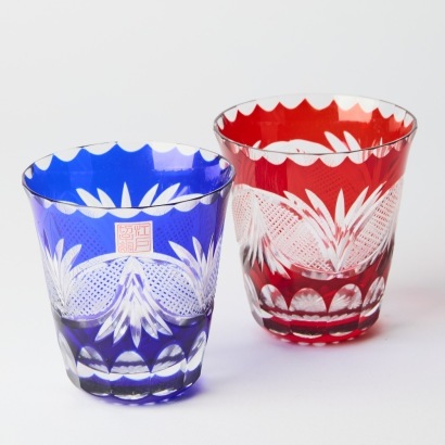 A Pair of Japanese Faceted Glasses
