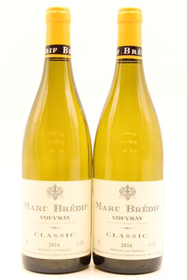 (2) 2016 Marc Bredif Vouvray Classic Chenin Blanc, Loire France