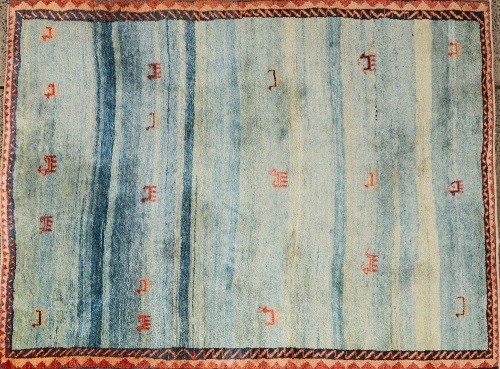 A Large Hand Knotted Gabbeh Quahghai Rug