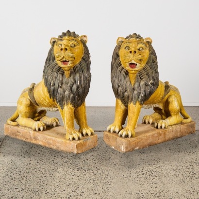 A Pair of Stone Lions c.1960s