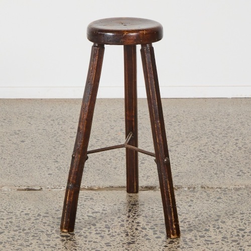 An Antique Factory Stool