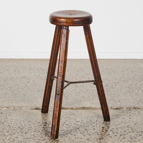 An Antique Factory Stool