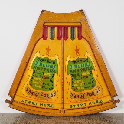 A Large Vintage Hand Painted Funfair Game