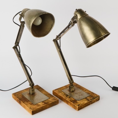 A Pair of Industrial Table Lamps