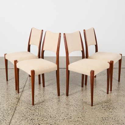 A Set of Four Mid-Century Dining Chairs