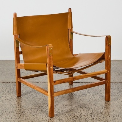 A Leather Safari Chair