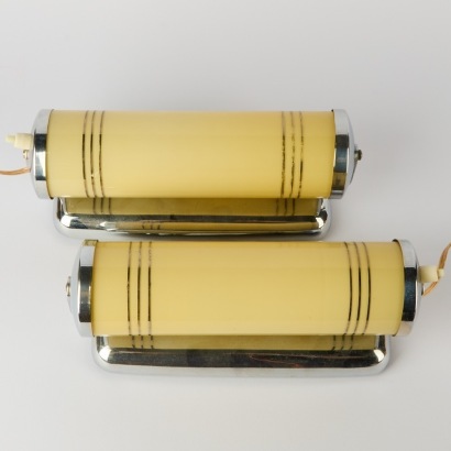 A Pair of Art Deco Clip-On Lamps by Norman Bullock Ltd, New Zealand