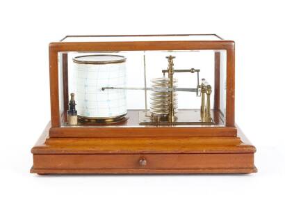 A Good Wood and Glass Framed Barograph by 'Primavesi Bros', Bournemouth
