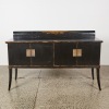 A Lacquered Wooden Sideboard with Brass Handles, Japan c. 1990s