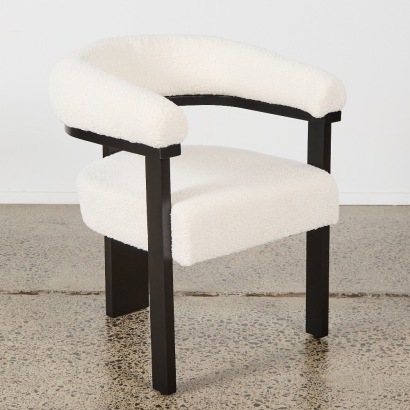 An Ashley Boucle Occasional Chair with Black Frame