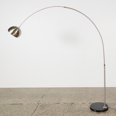An Arch Floor Lamp with Marble Base