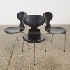 An Arne Jacobsen 100-Year Anniversary Set with Three Ant Chairs and One Egg Table by Fritz Hansen - 2