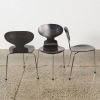 An Arne Jacobsen 100-Year Anniversary Set with Three Ant Chairs and One Egg Table by Fritz Hansen - 3