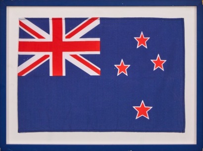 A Framed New Zealand Flag