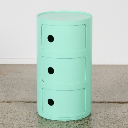 A Componibilli Side Table by Anna Castelli Ferrieri for Kartell in Teal