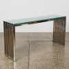 A Post Modern Chrome Console Table
