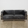 A Le Corbusier LC2 Style Two Seater Sofa