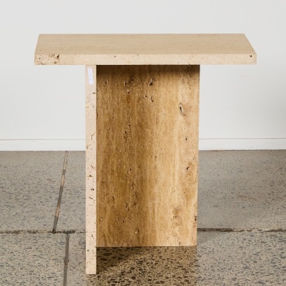 An Oxmont Travertine End Table