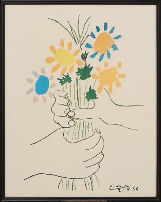 A Picasso 'Bouquet of Peace' Framed Print