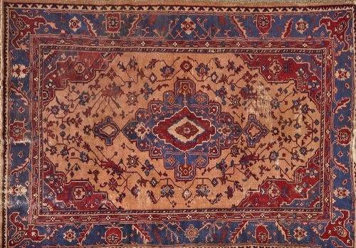 A Large Semi-Antique Handknotted Persian Hamadan Rug