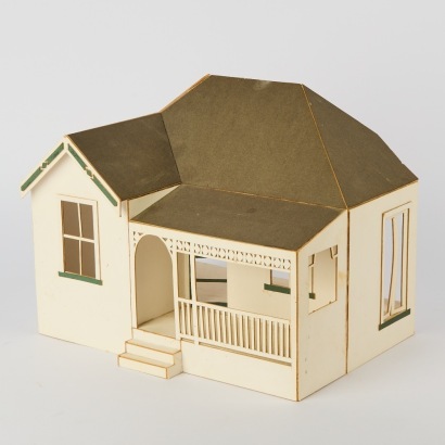 A Cardboard Architecture Student Scale Model Of A 1900'S Pt Chev Cottage