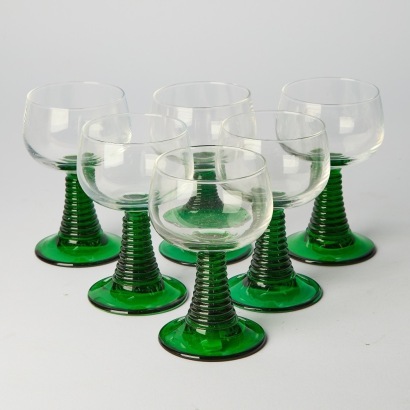 A Set Of Six Vintage Beehive Wine Glasses