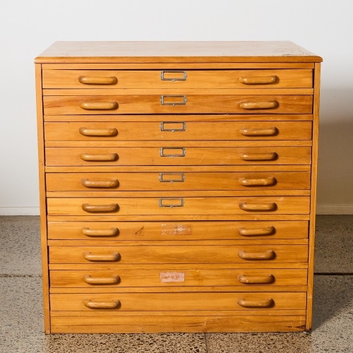 A Bank of Plan Drawers