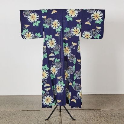 Two Japanese Cotton Kimonos