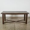 An English Antique Cross Stretcher Oak Desk