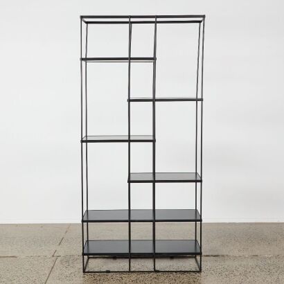 A Staggered Metal Bookcase