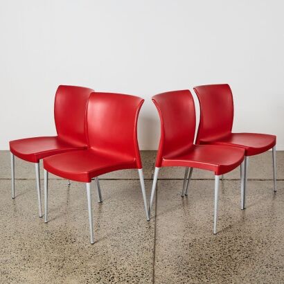 A Set of 4 Tanto Chairs By Dauphin