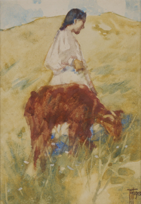 FRANCES HODGKINS Girl with a Calf