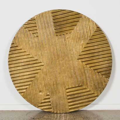 A MCM Brass Wall Charger