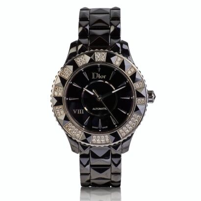 Ceramic, 34mm Christian Dior VIII Diamond Automatic Wristwatch, circa 2019-2020