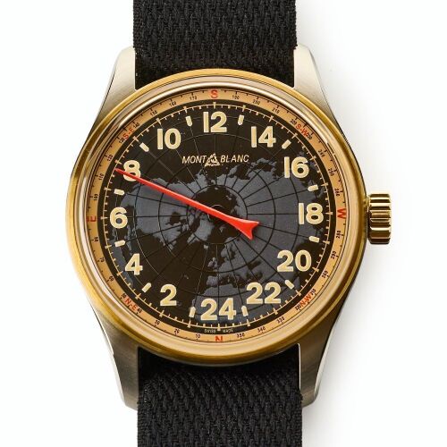 Stainless Steel / Bronze, 42mm Montblanc 1858 Automatic 24Hr Wristwatch, circa 2020's