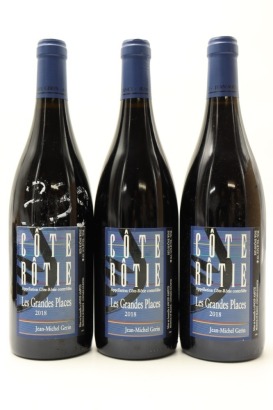(3) 2018 Domaine Jean-Michel Gerin Cote Rotie Les Grandes Places, Rhone [WE94] [WS95]