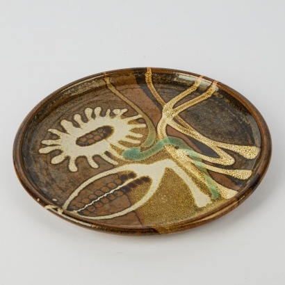 A Brian Gartside Pottery Plate A/F