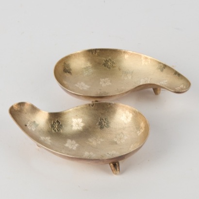 A Pair of Paisley Dishes Designed by Hans Jensen