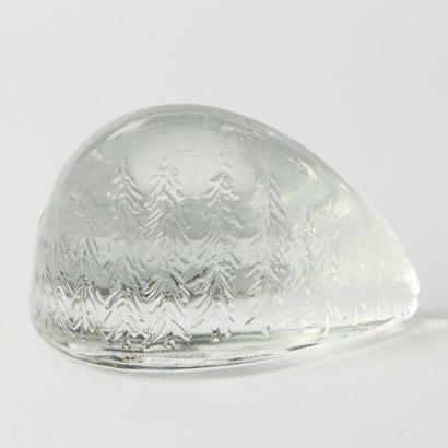 A Vintage Littala Glass Paperweight by Valto Kokko Finland
