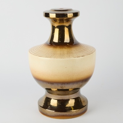 A Large Bronze Coloured Glaze Ceramic Lamp Base Attributed to Ellis Ceramics