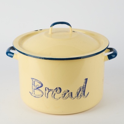 An Enamel Bread Bin Made in Poland