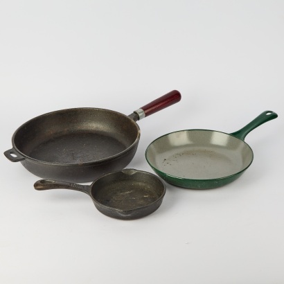 A Set of Cast Iron Skillets
