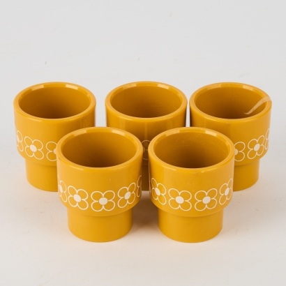 A Set of Five Mid-Century Egg Cups