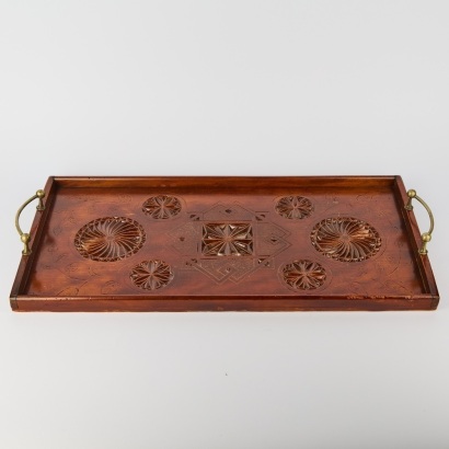 An Arts & Crafts Wooden Serving Tray