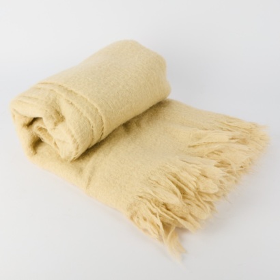 An Ivory Mohair Blanket