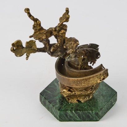 A Brutalist British Bronze Sculpture