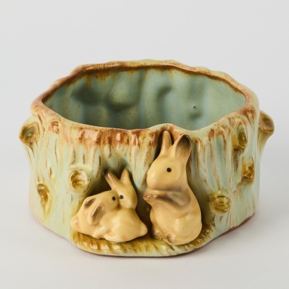 An Art Deco Hornsea Bunny Rabbit Posy Pot